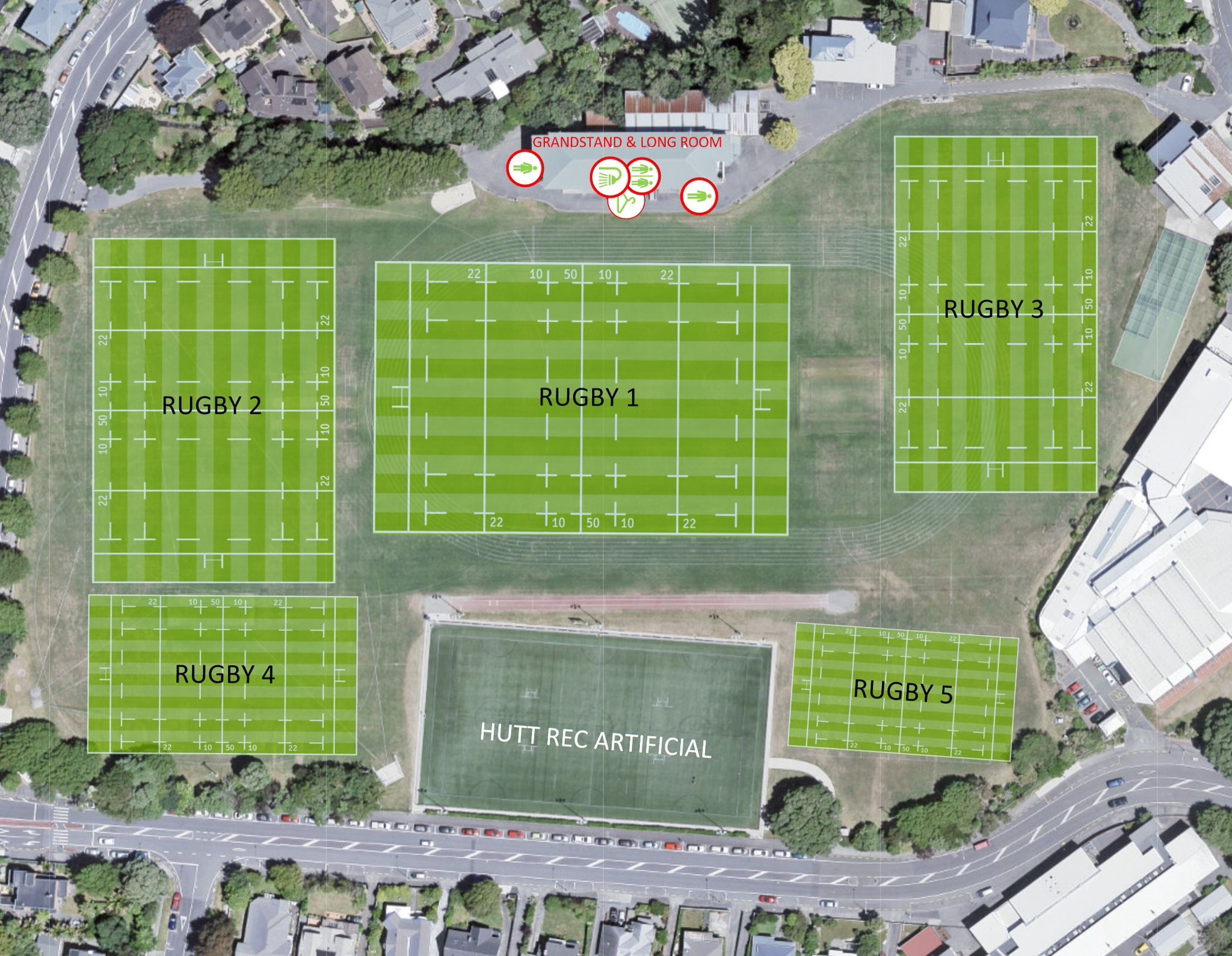 Hutt Rec Home Field Map
